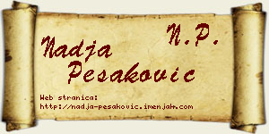 Nadja Pešaković vizit kartica
